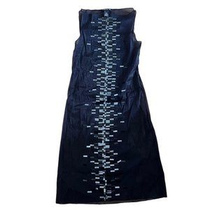 VINTAGE VIVIENNE TAM MESH PARTY DRESS WITH PANELED SEQUINS